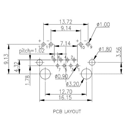 2562880000 - Cat. 5 Modular Jack with 12 Poles and 90° THT Connection  (Pack of 140)