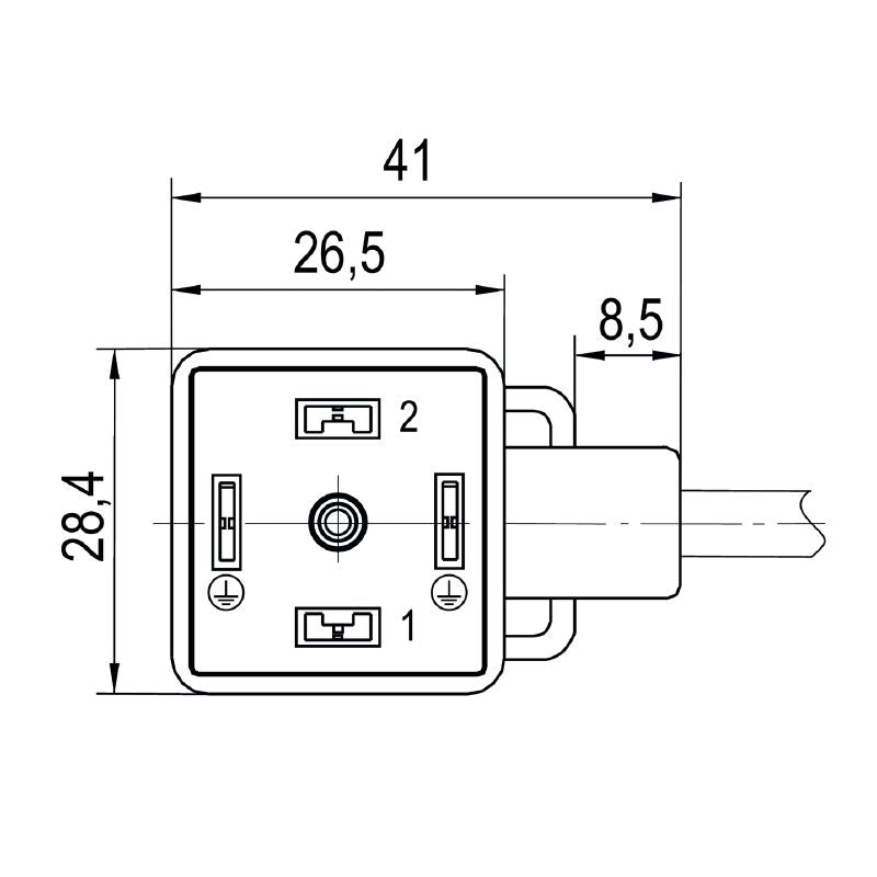 9457711500 - 15m PUR Valve Cable with 18mm Plug Design