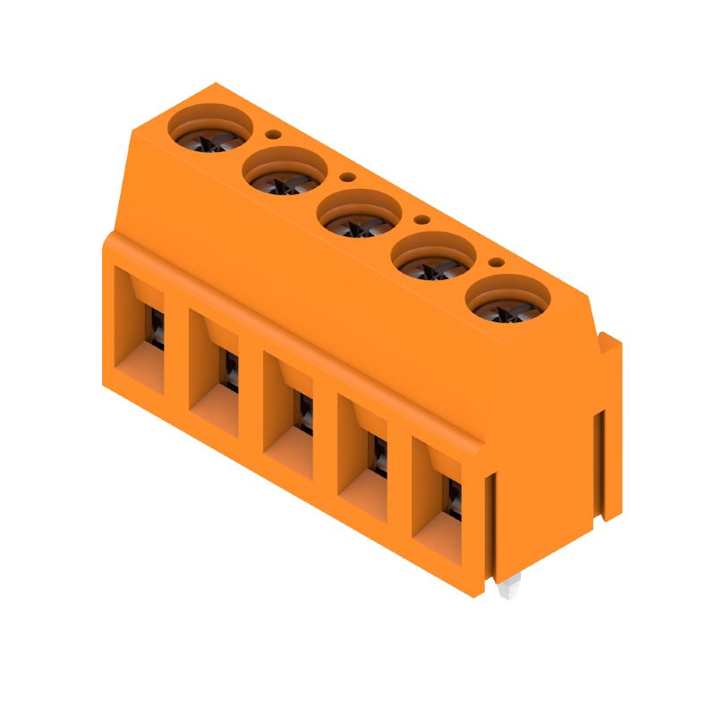 1845310000 - Orange 5-Pole PCB Terminal, 5mm Pitch, 90° Angle  (Pack of 72)