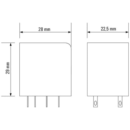 8689840000 - 12A RCM Relay with Dual Contacts & 12V Plug-in Connection  (Pack of 10)