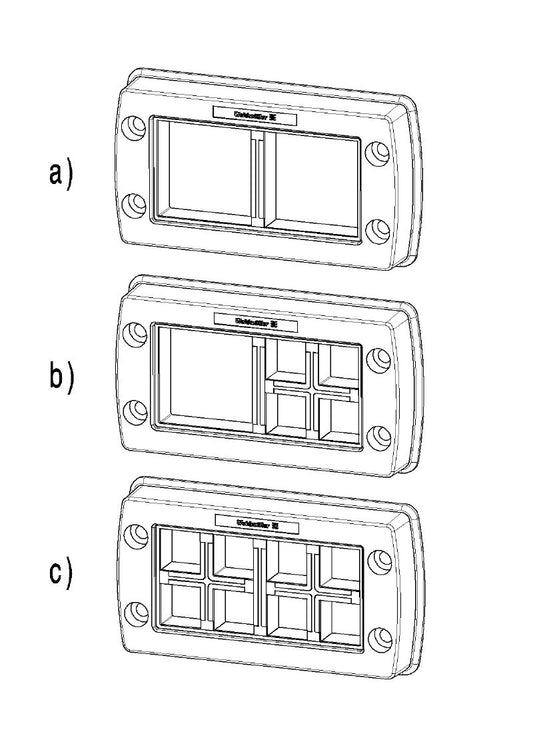 2583740000 - IP66 Black Polyamide Frame, 70mm Height for Cable Systems