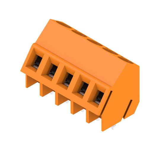 9994560000 - 5.08mm 5-Pole Orange PCB Terminal with 135° Angle  (Pack of 50)