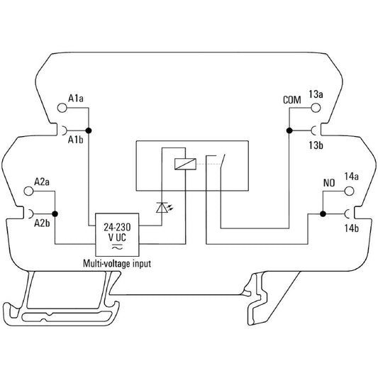 2773870000 - 24-230V Relay Module with 6A Capacity and PUSH IN Connection  (Pack of 10)