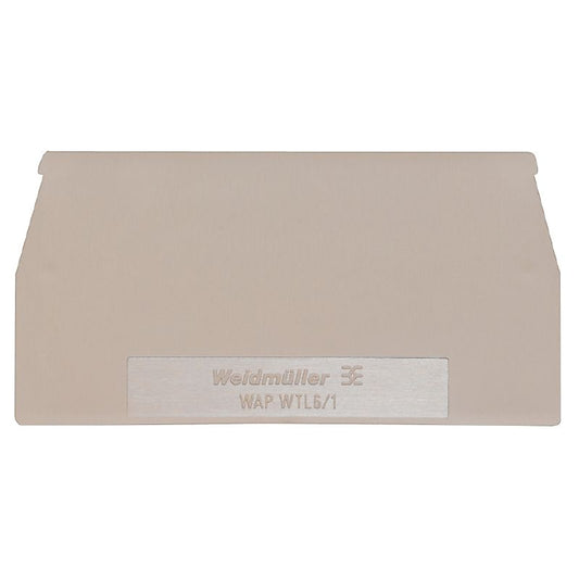 1068300000 - Dark Beige Wemid End Plate for Terminals, 65mm x 1.5mm  (Pack of 20)