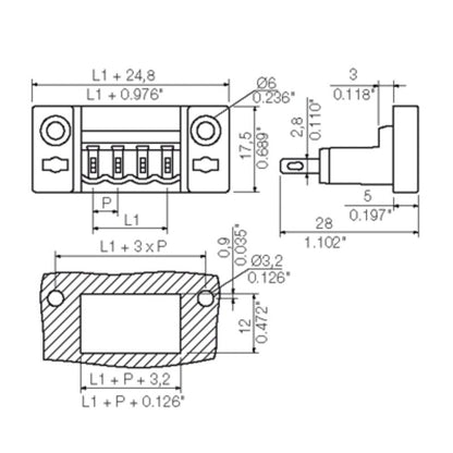 1599180000 - 7-Pole 5.08mm Male PCB Header Connector, 180° Configuration  (Pack of 30)