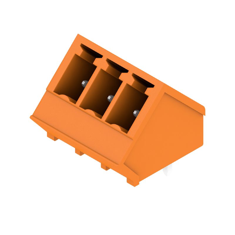 1975770000 - 3.81mm Orange PCB Connector, 3 Poles, 135° Angle  (Pack of 50)