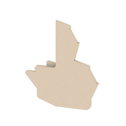 1784220000 - 28.77mm Dark Beige Terminal Partition Plate, Snap-on Design  (Pack of 20)