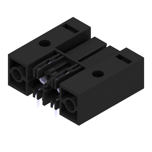1929520000 - 7.62mm PCB Female Header Connector with 2 Poles and Black Flange  (Pack of 100)