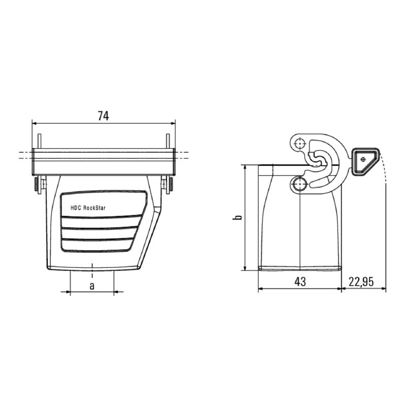 1653230000 - IP65 Coupling Housing with End-Locking, Size 3, PG21 Entry