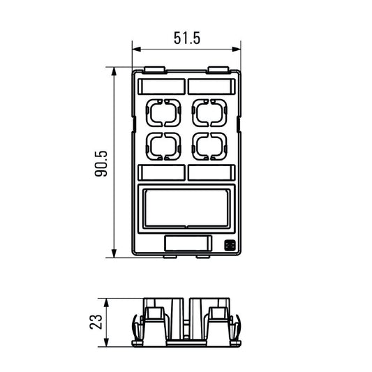 1450640000 - Durable Polycarbonate Insert Plate for FrontCom System with Power/Data