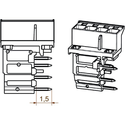 1063180000 - 5mm Pitch Right-Angle PCB Male Header Connector  (Pack of 130)