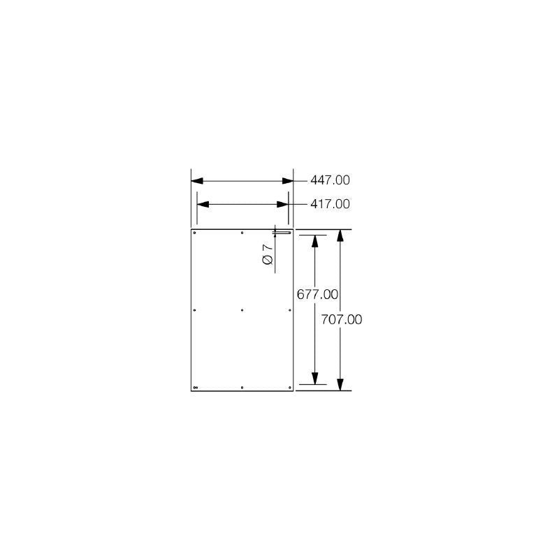 1194030000 - Galvanized Steel Terminal Box 707mm x 447mm x 12mm