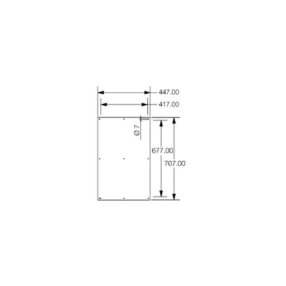 1194030000 - Galvanized Steel Terminal Box 707mm x 447mm x 12mm