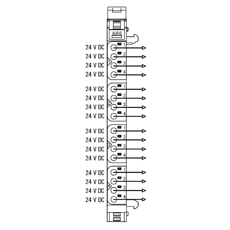 1334780000 - 16-Pole Potential Distribution Module for 24V DC Systems