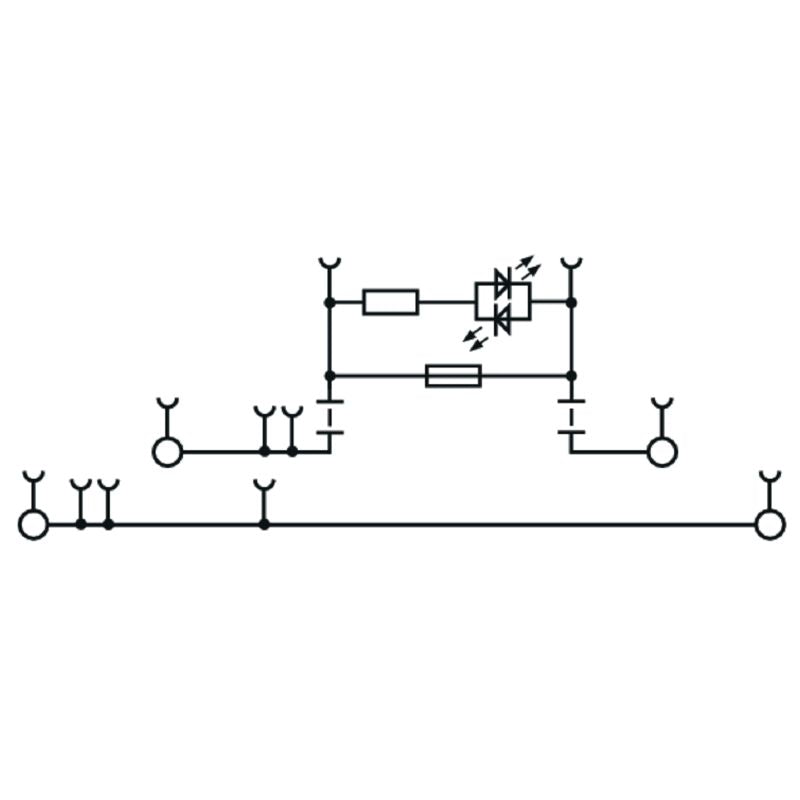 2894040000 - 4-Wire Fuse Terminal 6.3A for TS 35 Rail Connection  (Pack of 50)