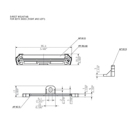 1324360000 - Durable PA 66 End Plate for RS 80, 17mm Wide  (Pack of 20)