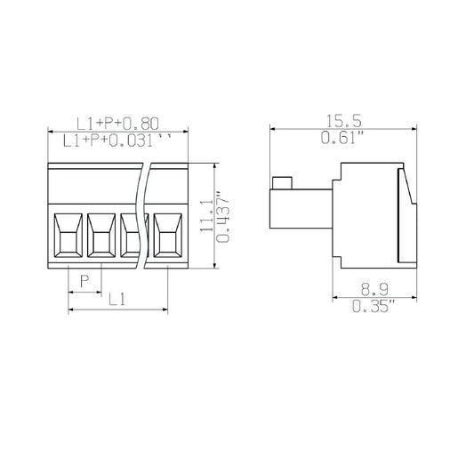 2640280000 - Electrical Connector for 0.2-1.5 mm² Wires, 320V, 8A  (Pack of 126)