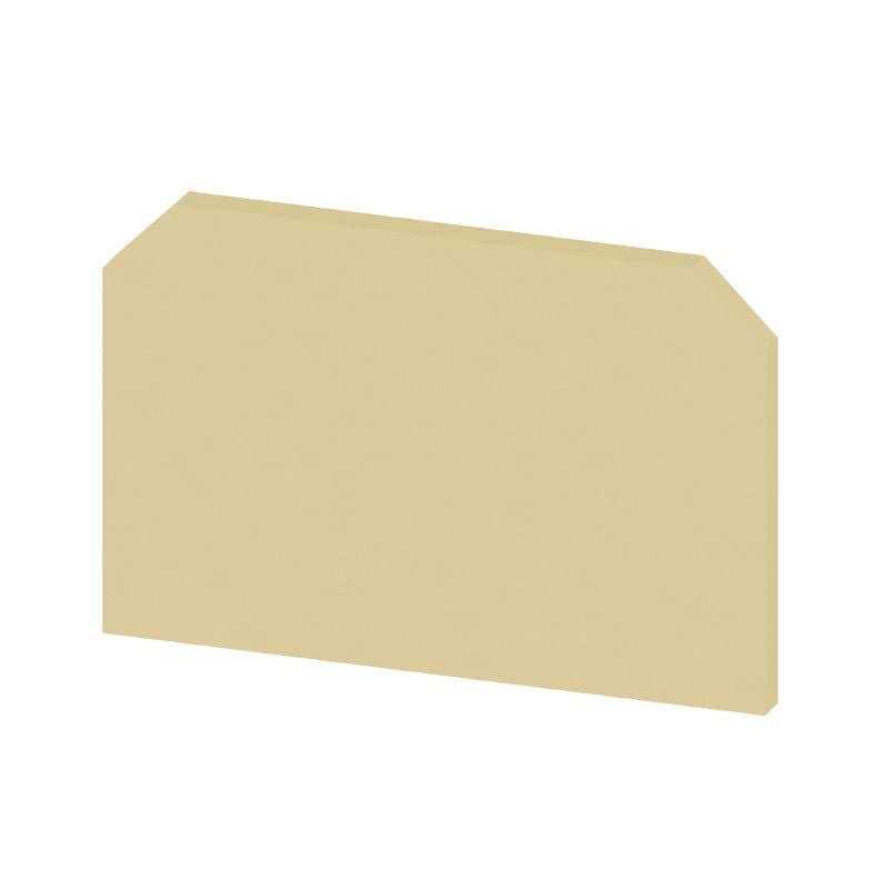 0191300000 - Dark Beige Terminal End Plate, 54mm Height, Snap-On Design  (Pack of 20)