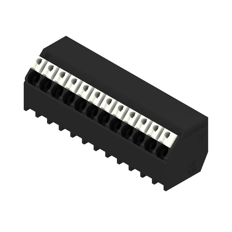 1885280000 - 3.50mm Black PCB Terminal with 12 Poles, 135° Angle  (Pack of 12)