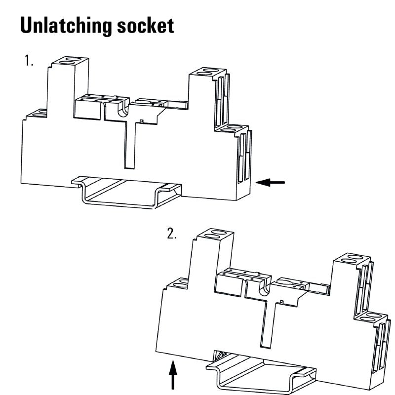 8869480000 - Flat Profile Relay Socket with 2 CO Contacts, 8A Rated  (Pack of 10)