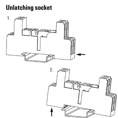 8869480000 - Flat Profile Relay Socket with 2 CO Contacts, 8A Rated  (Pack of 10)