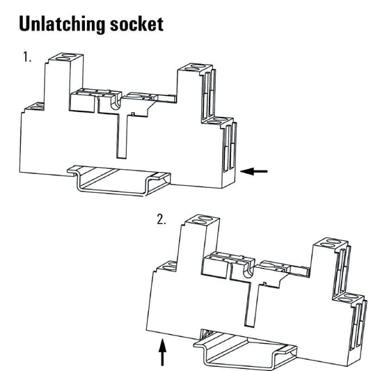 8869480000 - Flat Profile Relay Socket with 2 CO Contacts, 8A Rated  (Pack of 10)
