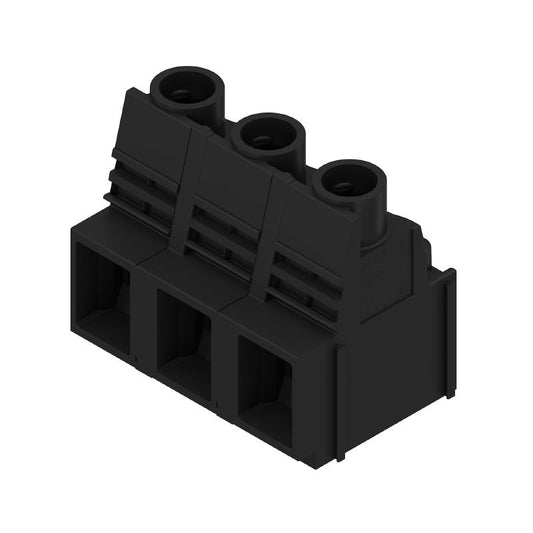 1226380000 - Compact 12.70mm Black PCB Terminal, 3-Pole, 90° Mounting  (Pack of 20)