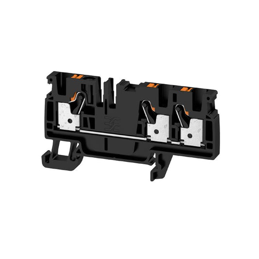 2051400000 - Black Feed-Through Terminal for 4 mm² Wire, 32 A, 800 V  (Pack of 50)