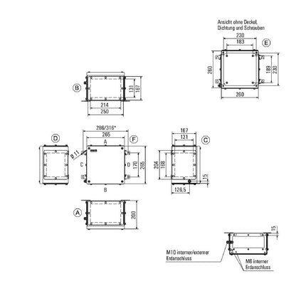 1195810000 - Stainless Steel Terminal Box 306mm for Secure Installations