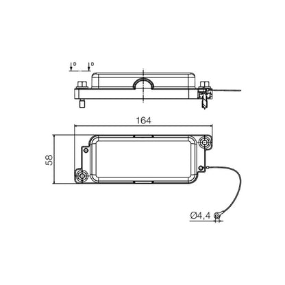 1083080000 - IP68 16B Cover for HDC Enclosures, Size 6 Protection
