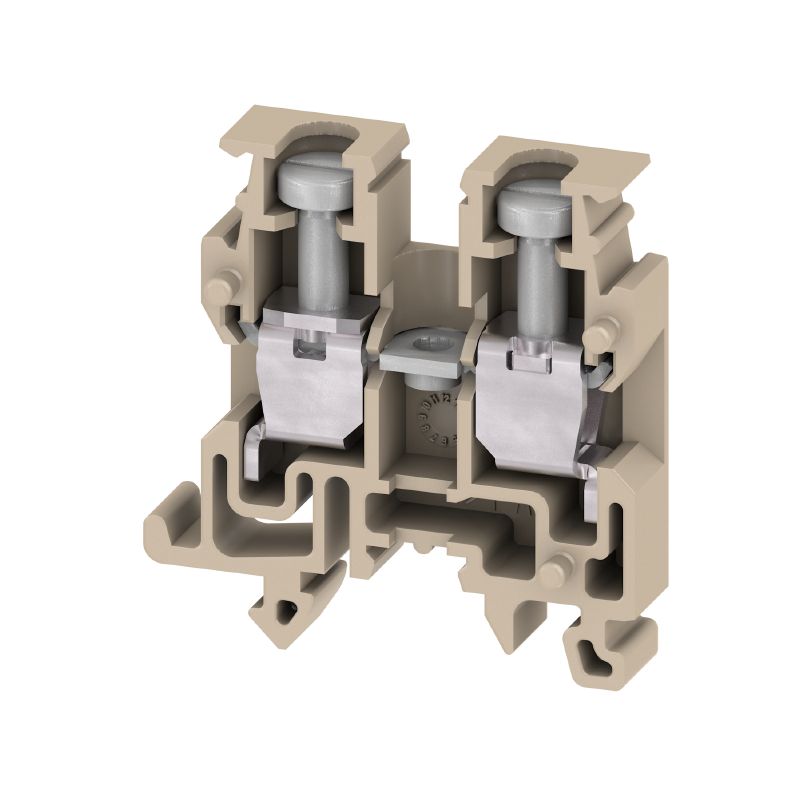 0697160000 - Beige 2.5mm² Terminal Block, 24A, Screw Connections  (Pack of 100)