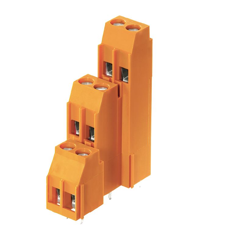 1979030000 - Orange 5mm PCB Terminal, 66 Poles, 90° Angle, 3.2mm Pins  (Pack of 5)