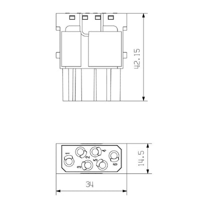 1505660000 - 6-Pole 16A Signal Module for 830V Female Connection