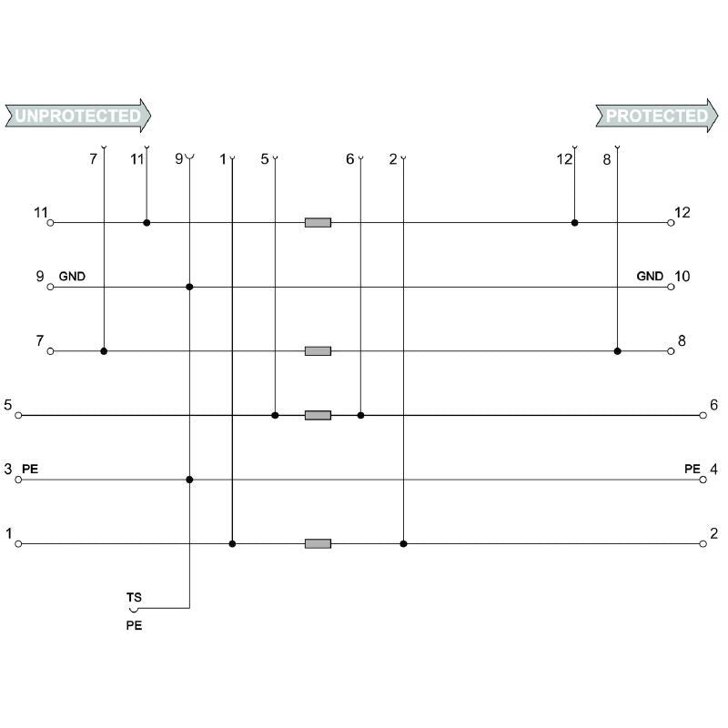 8924710000 - VSPC BASE 2CL for Two Paired Cables with Markable Terminals