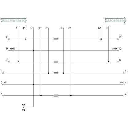 8924710000 - VSPC BASE 2CL for Two Paired Cables with Markable Terminals