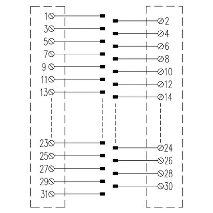 0586661001 - 31-Pole DIN Connector for 19-Inch Racks