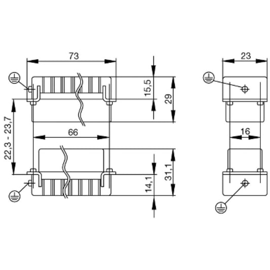 1650990000 - 16-Pole Male Connector for Screw Connections, 250V, 16A