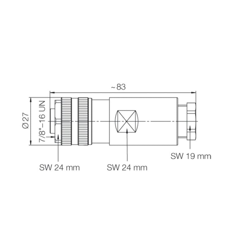 1292050000 - 7/8" Field Attachable Connector for 8mm-10mm Cables