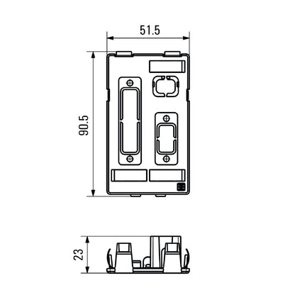 1450650000 - Durable Unshielded FrontCom Insert Plate for Data & Signal Connections