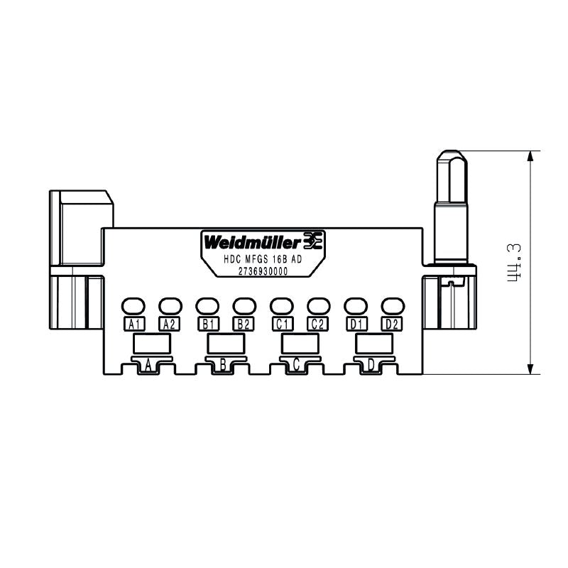 2736930000 - Diecast Zinc HDC MFGS 16B AD with 4 Slots and 500 Cycles