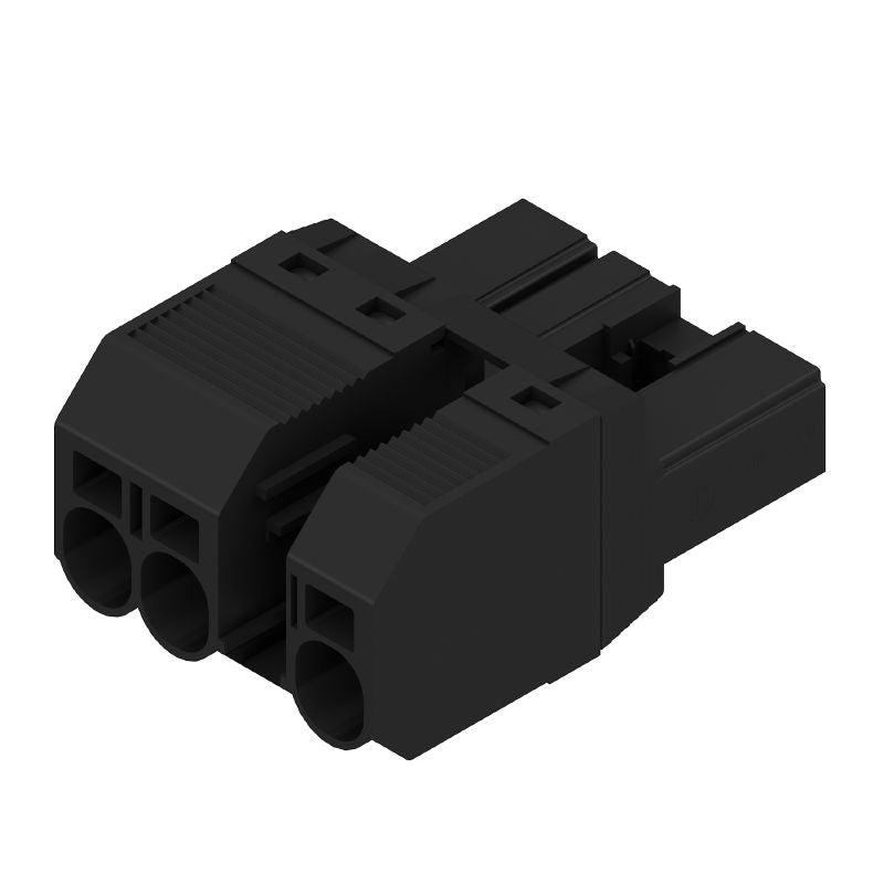 1201740000 - 7.62mm 3-Pole Male Plug PCB Connector with Push-In Actuator  (Pack of 50)