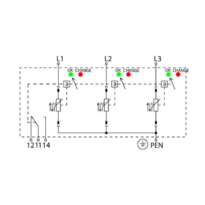 2730780000 - Low Voltage Surge Arrester with Remote Contact for TN-C Systems