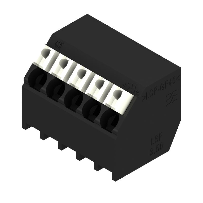 1885210000 - 3.50mm PCB Terminal, 5 Poles, 135° Angle, Black  (Pack of 30)