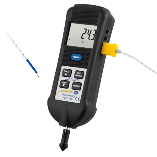 PCE-T 260 - Versatile Tachometer for Speed & Temperature Measurements