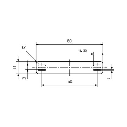 1327780000 - Anodized Aluminum Cable Markers 60x11mm, 50 Pack  (Pack of 50)