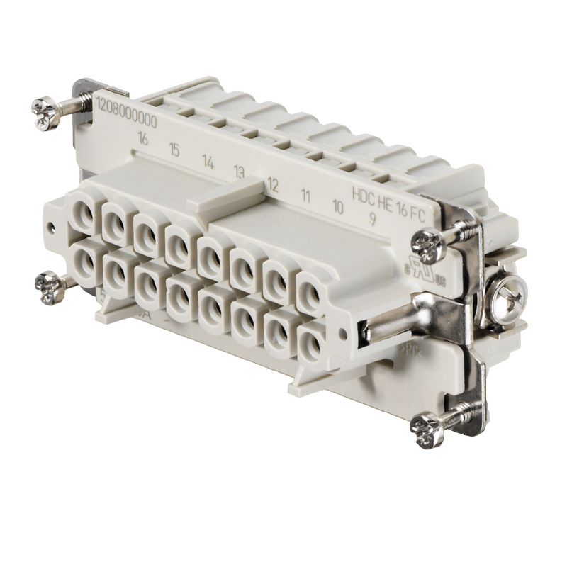 1208000000 - 16-Pole Female Insert, 500V, 33.5mm High, UL Certified