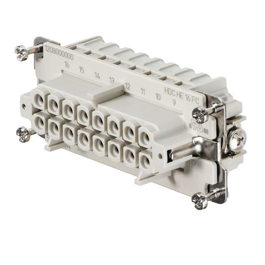 1208000000 - 16-Pole Female Insert, 500V, 33.5mm High, UL Certified