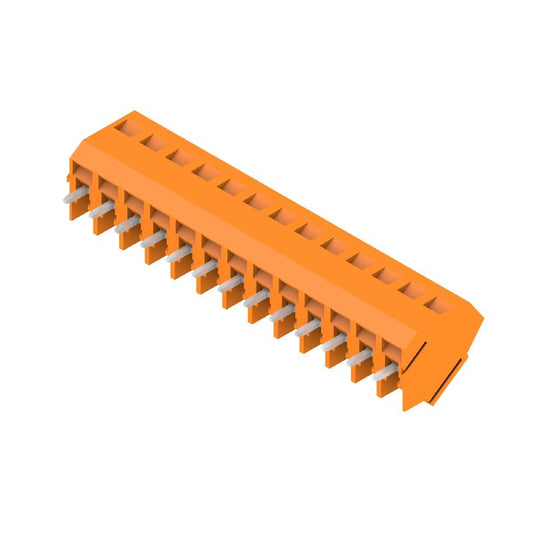 1233910000 - 5mm PCB Terminal Strip, 13 Poles, 135° Angle, Orange  (Pack of 50)