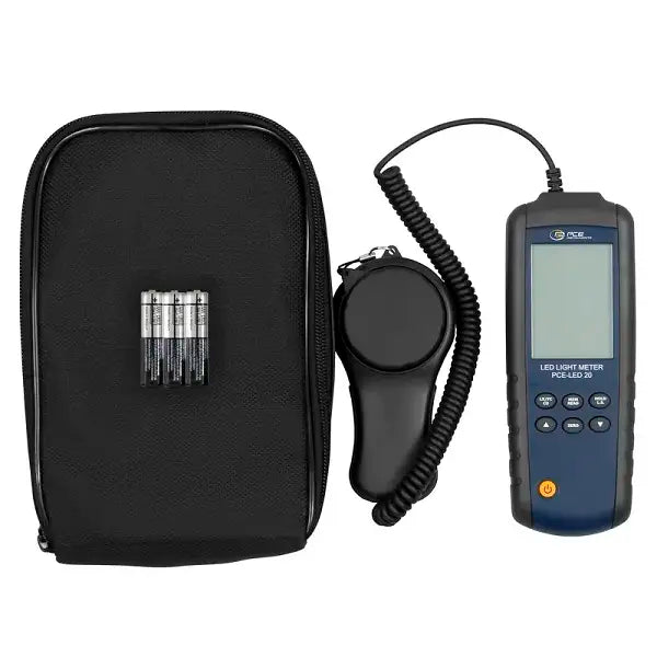PCE-LED 20 - Portable LED Lux Meter with 1.5m Sensor Cable