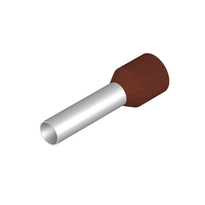 9021160000 - Brown Electrical Wire End Ferrule with Plastic Collar  (Pack of 100)